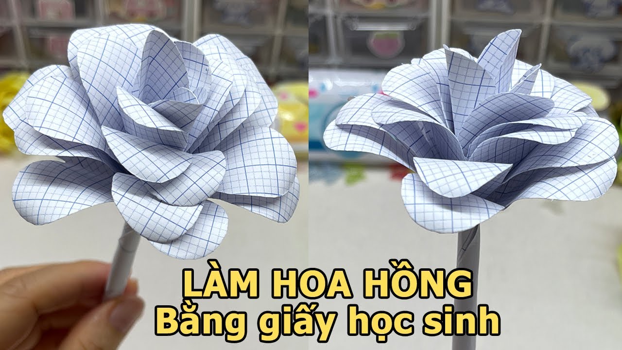 Cách Làm Bông Hồng Bằng Giấy