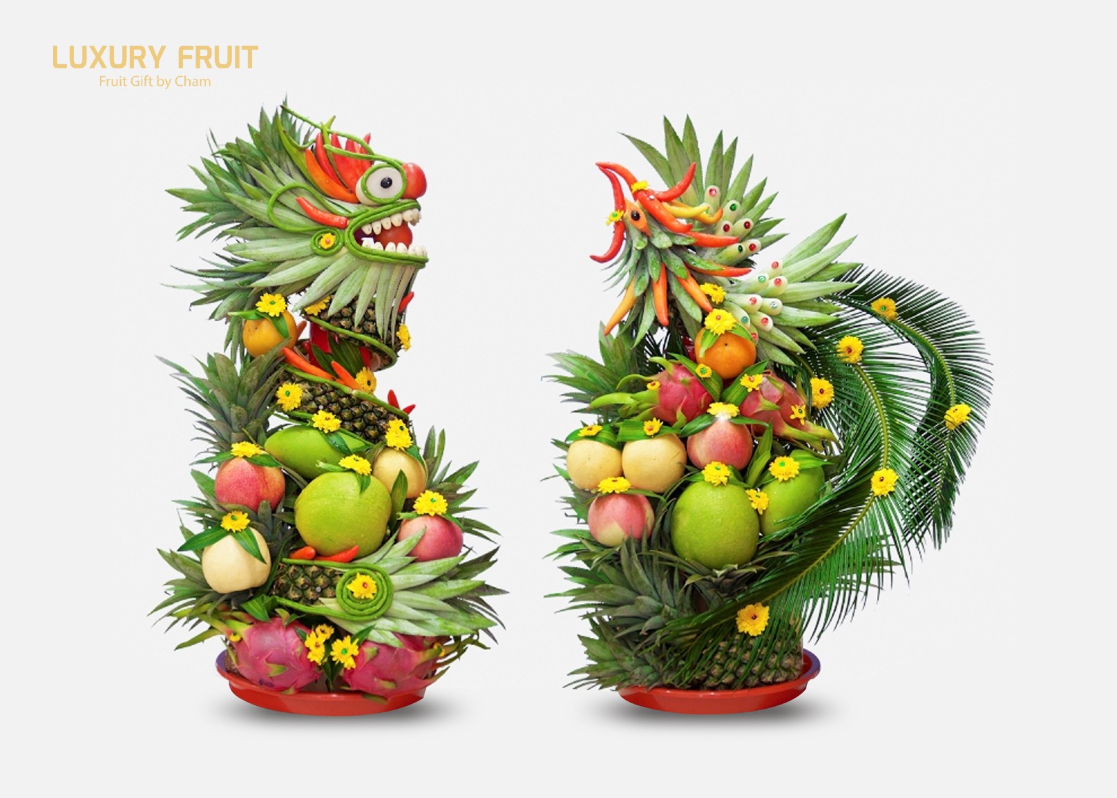 Cách Làm Con Rồng Bằng Trái Cây