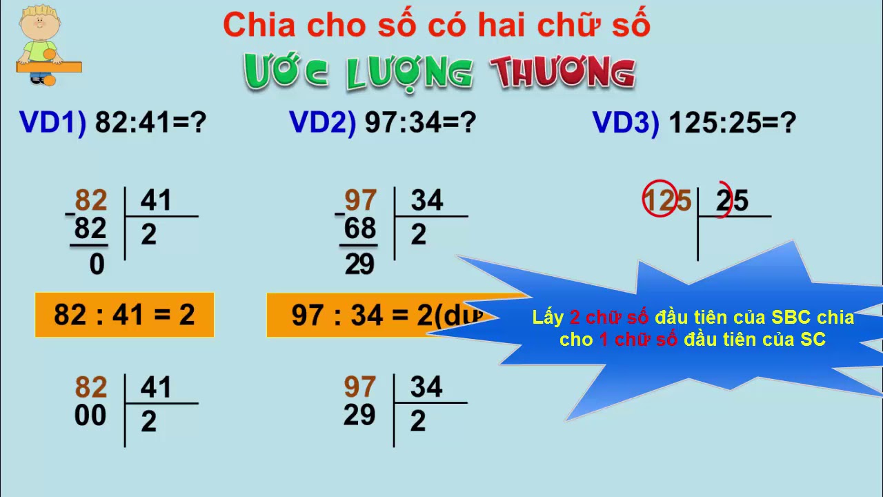 Cách làm phép chia 2 chữ số