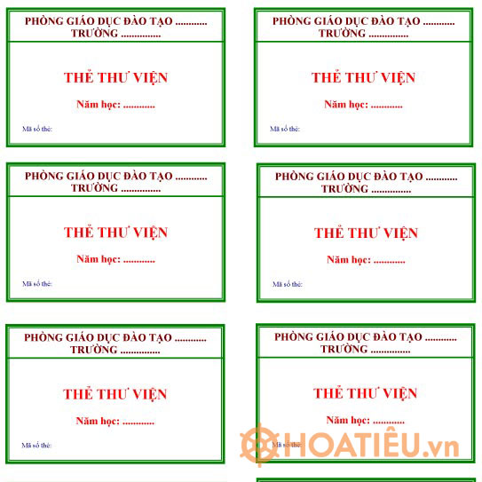 Mẫu Thẻ Thư Viện: Hướng dẫn chi tiết và cách sử dụng Gallery 2