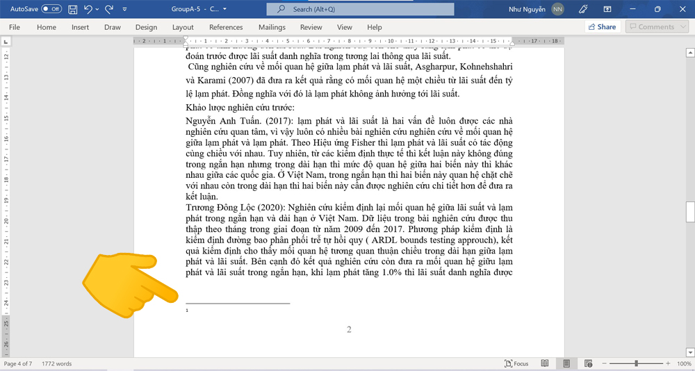 Cách Làm Trích Dẫn Cuối Trang Trong Word