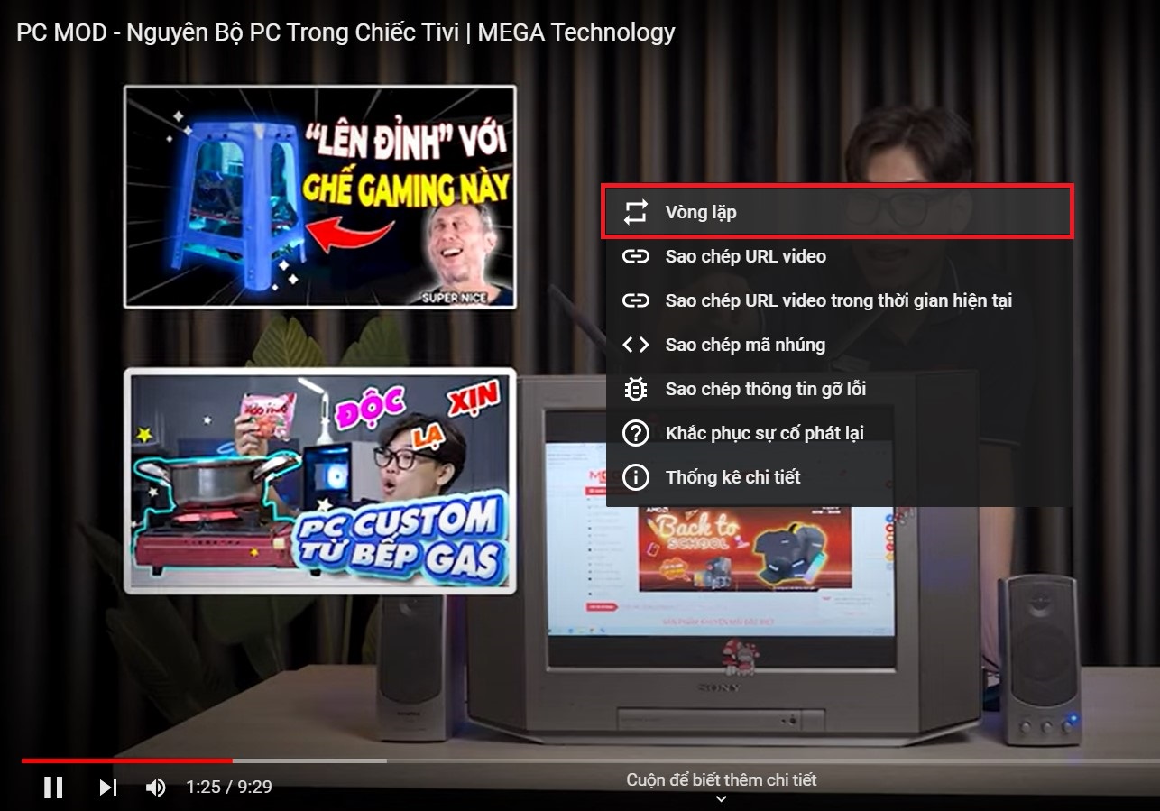 Cách Lặp Lại Video YouTube Trên Tivi