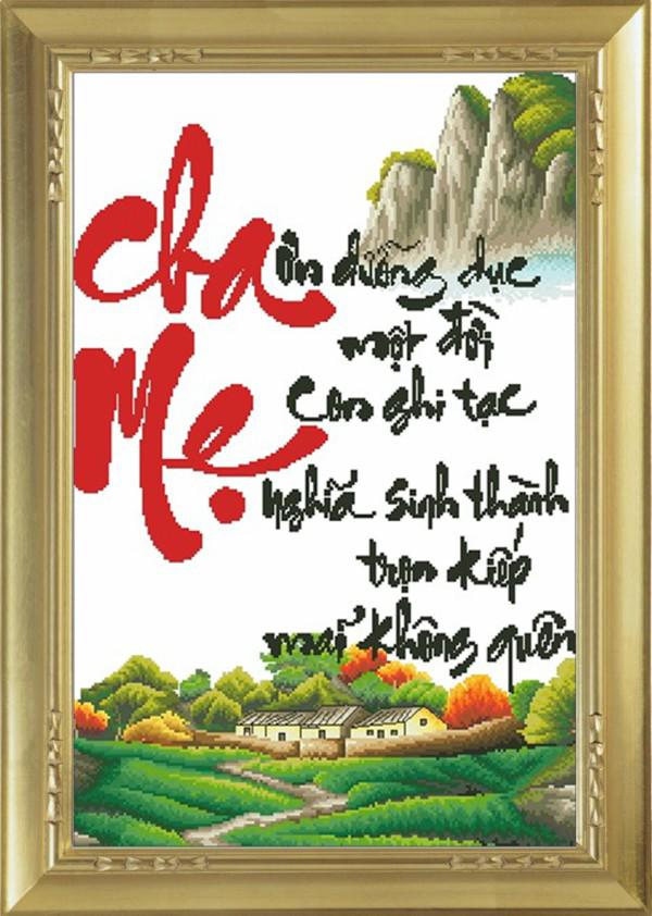 Tranh Thêu Cha Mẹ: Món Quà Ý Nghĩa Tri Ân Công Sinh Thành Gallery 2