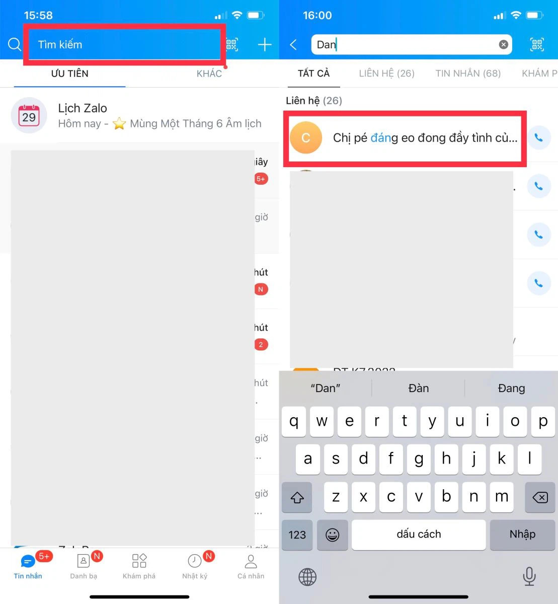Cách Mở Ẩn Trò Chuyện Zalo