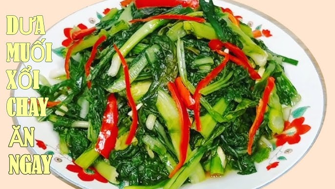 Cách Muối Xổi Rau Cải Xanh Ăn Ngay