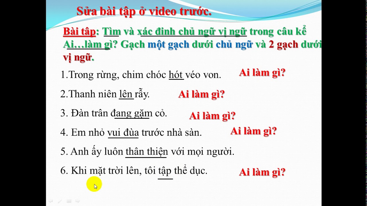 Câu Kể Ai Làm Gì Lớp 4 Gallery 2