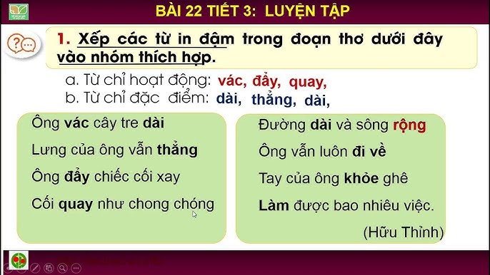 Từ Chỉ Hoạt Động Lớp 3 Gallery 2