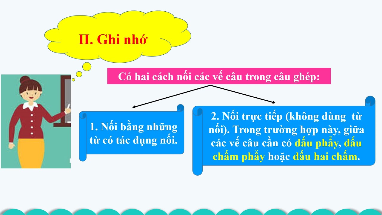 Cách Nối Các Vế Câu Ghép Lớp 5