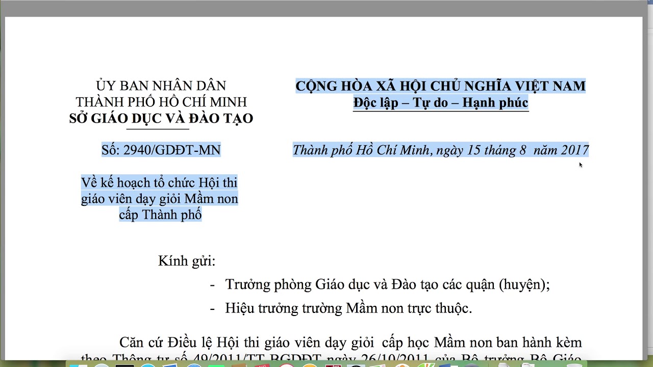 Cách Soạn Thảo Văn Bản Hành Chính Trong Word