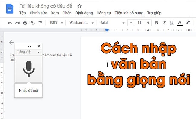 Cách Soạn Văn Bản Bằng Giọng Nói