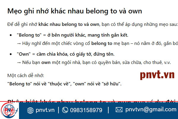 Cấu trúc Belong To trong Tiếng Anh Gallery 1