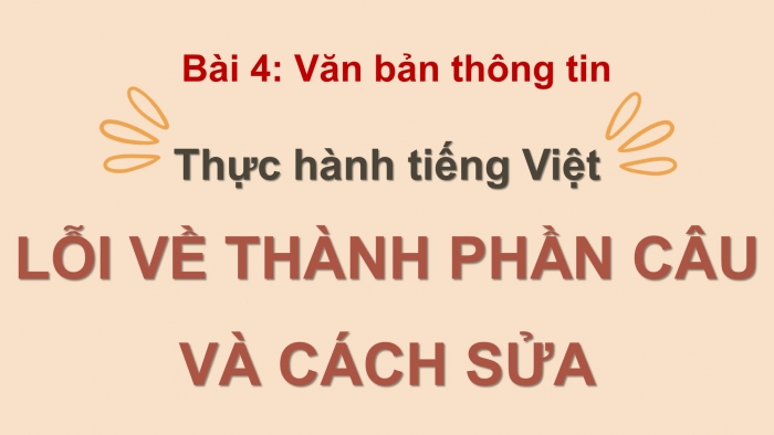 Lỗi Thành Phần Câu Và Cách Sửa Lớp 11 Gallery 2