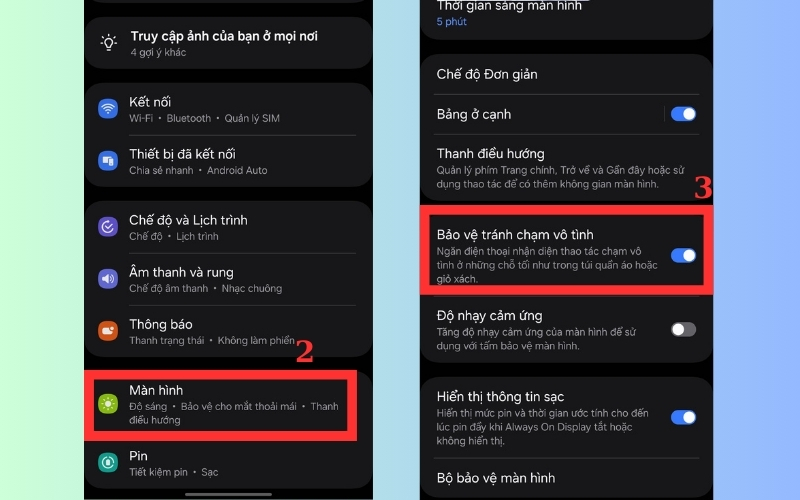 Cách Tắt Bảo Vệ Tránh Chạm Vô Tình