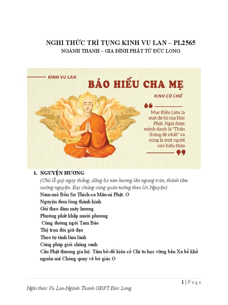Kinh Vu Lan Bồn Có Chữ Gallery 2