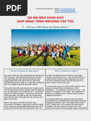 300 Bài Báo Song Ngữ Anh Việt PDF Gallery 1