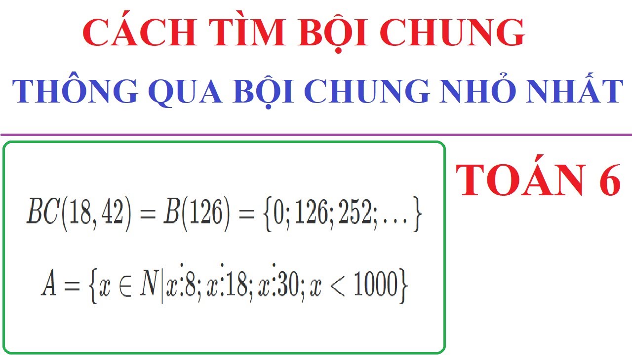 Cách Tính Bội Chung