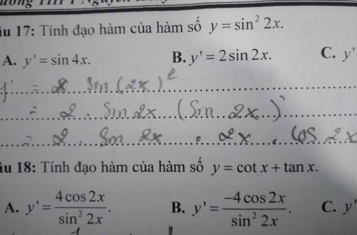 Đạo hàm của sin²2x Gallery 1