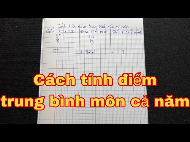 Cách Tính Điểm Trung Bình Cả Năm Gallery 1