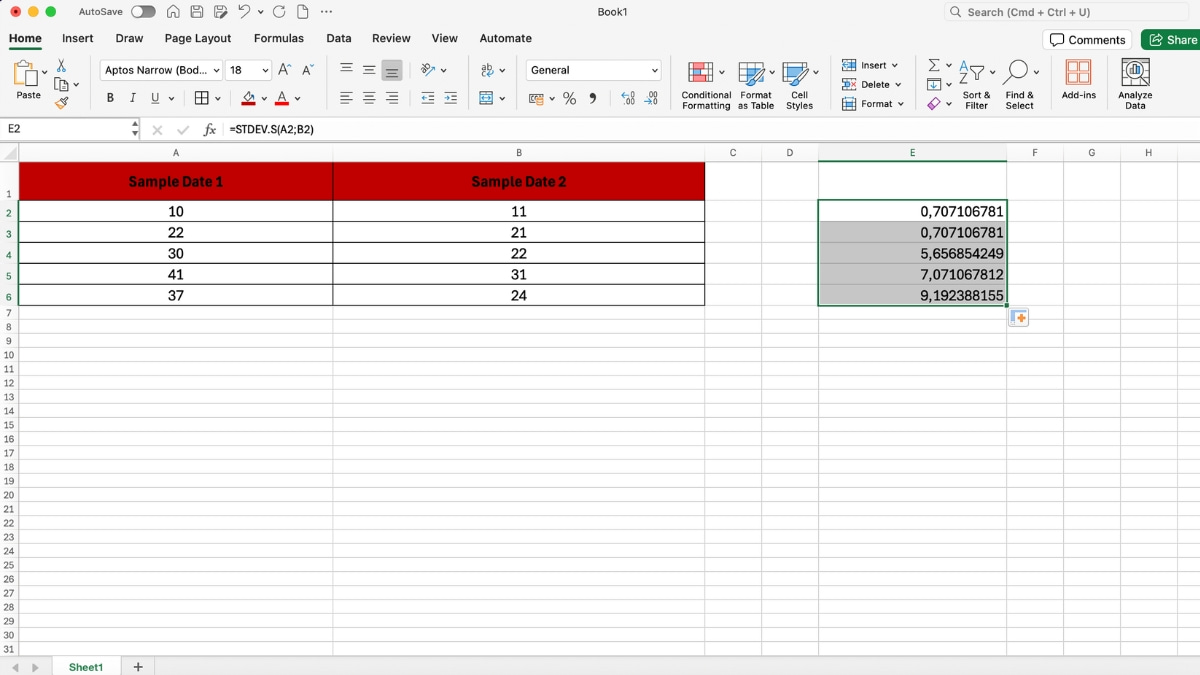 Độ Lệch Chuẩn Excel: Hướng Dẫn Chi Tiết và Ví Dụ Gallery 1