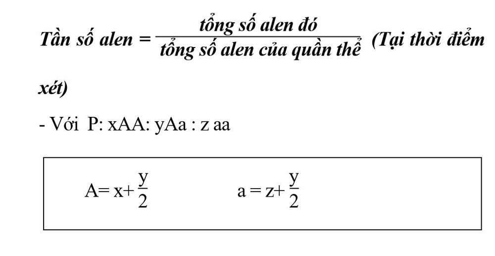 Công thức tính tần số alen Gallery 1
