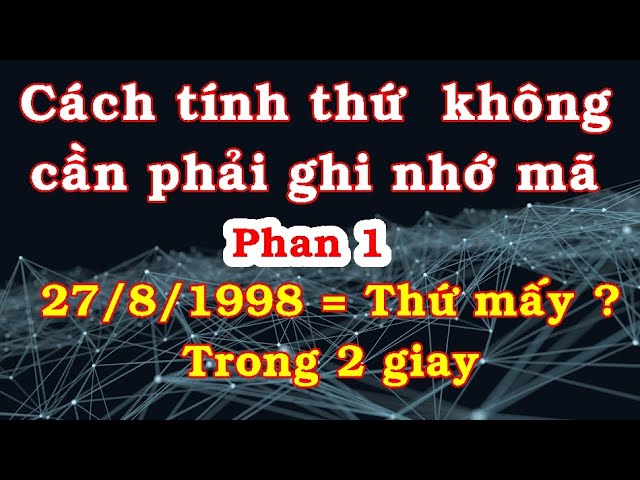 Cách tính thứ trong năm Gallery 2