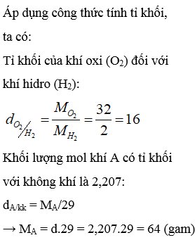 Cách Tính Tỉ Khối Hơi Gallery 1