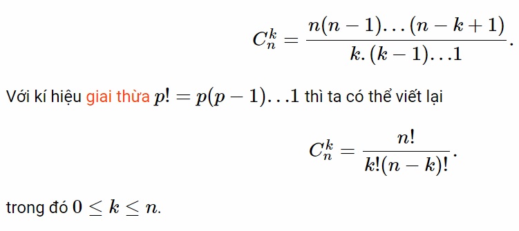 Cách Tính Tổ Hợp Chập k