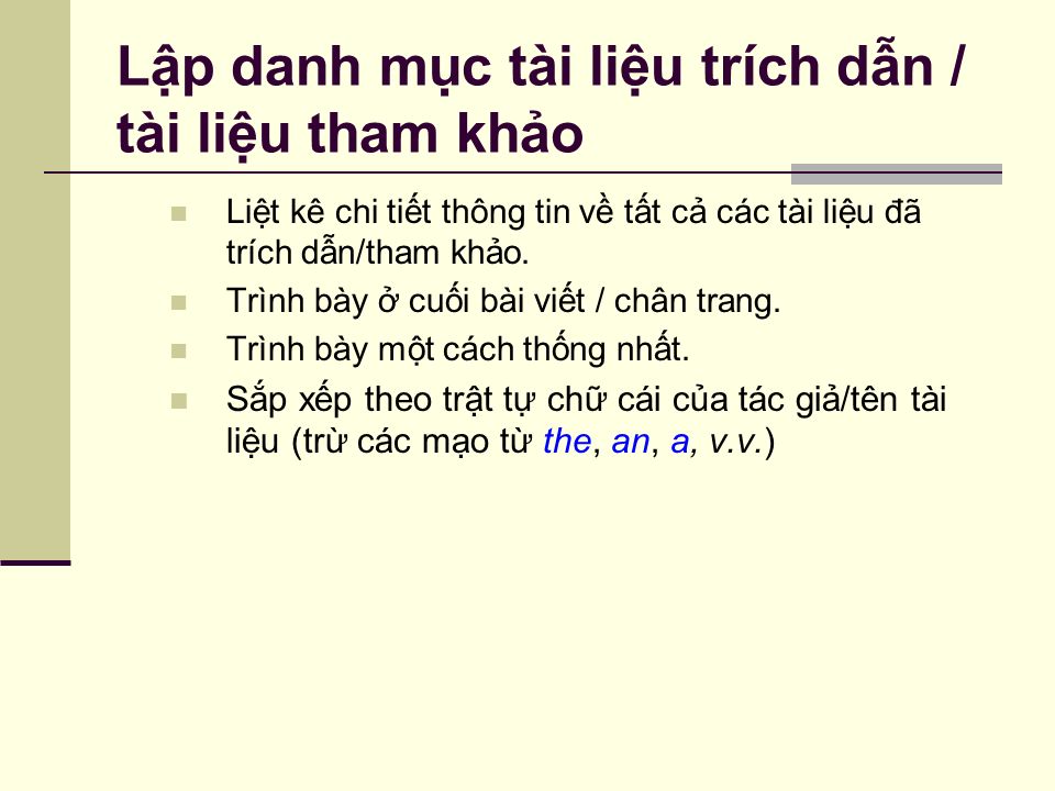 Cách Trích Dẫn Tài Liệu Tham Khảo Trong PowerPoint