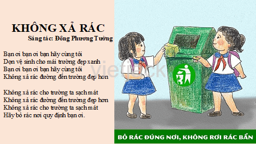 Lời Bài Hát Về Vấn Đề Không Xả Rác Gallery 2