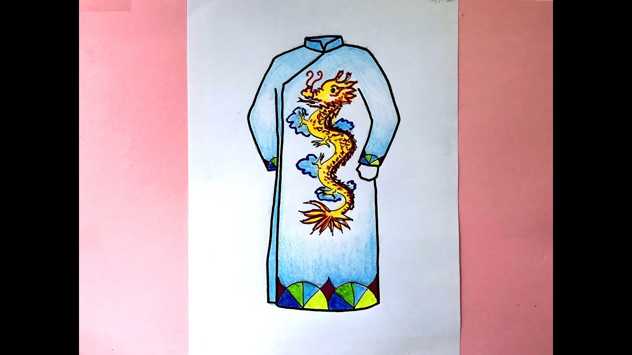 Cách Vẽ Áo Dài Nam Lớp 7