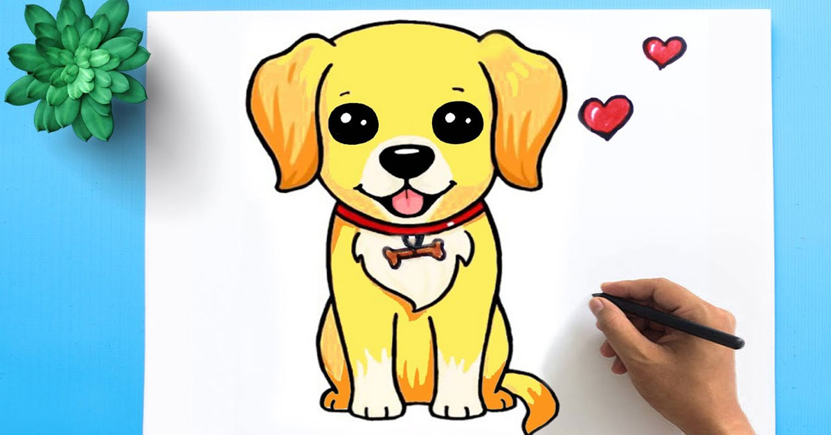 Cách Vẽ Hình Con Chó Đơn Giản Dễ Thương
