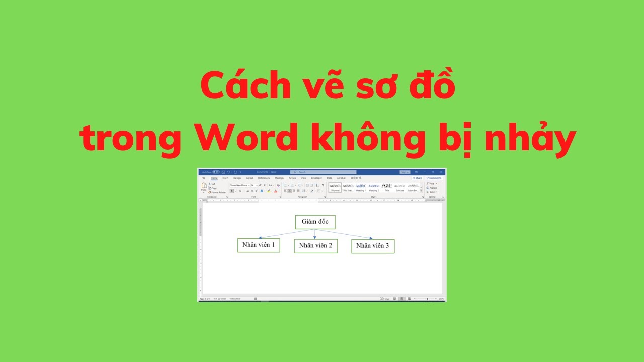 Cách Vẽ Sơ Đồ Trong Word Không Bị Nhảy
