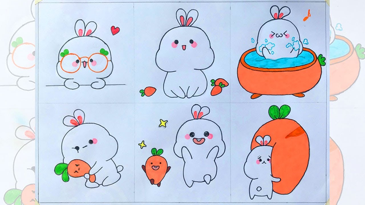 Cách Vẽ Thỏ Cute