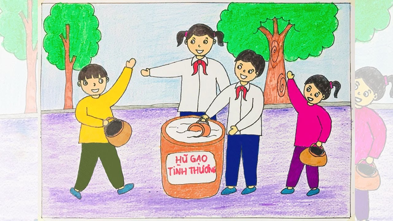 Vẽ tranh mang thông điệp yêu thương con người Gallery 2