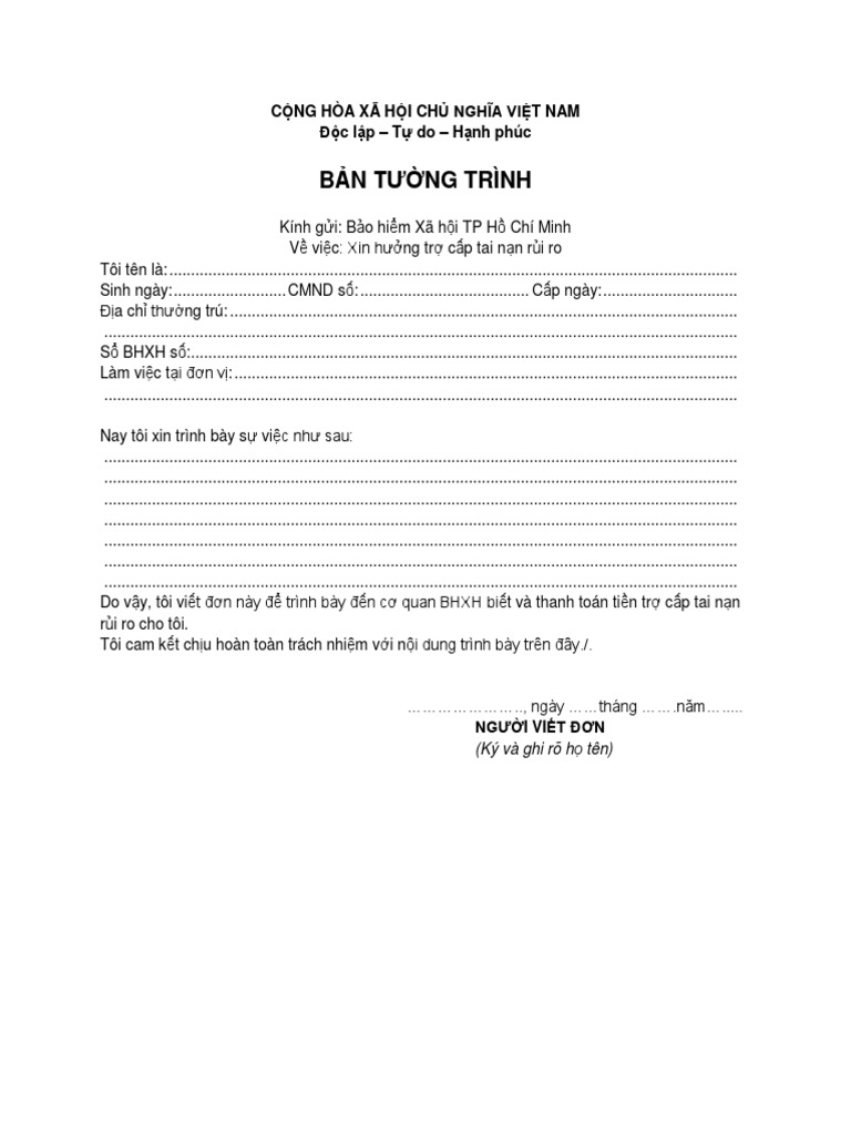 Cách Viết Bản Tường Trình Tai Nạn Rõ Ràng
