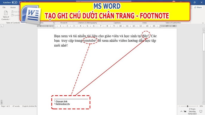 Cách Viết Chữ Nhỏ Dưới Chân Trong Word