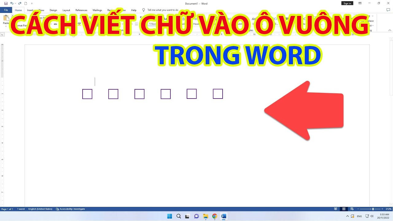 Cách Viết Chữ Trong Ô Vuông