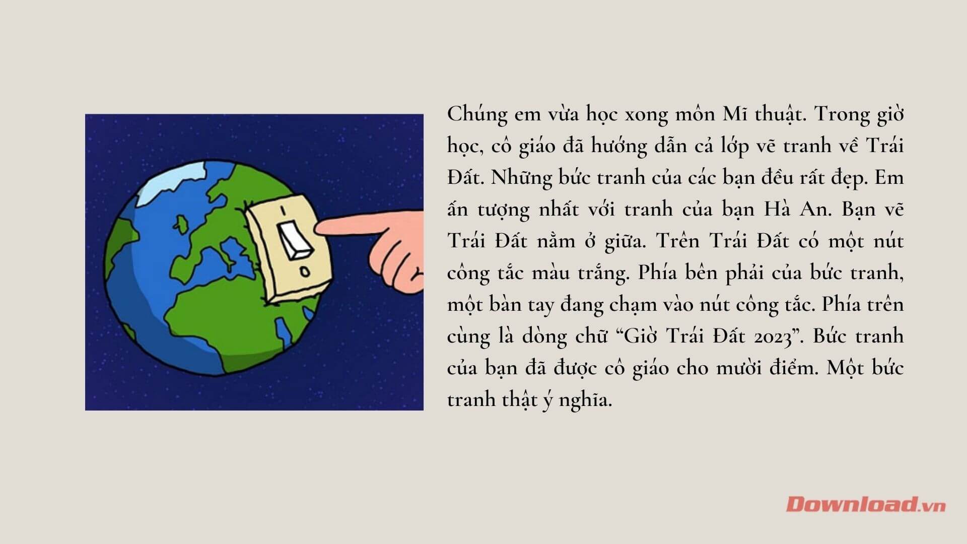 Viết đoạn văn tả bức tranh về Trái Đất lớp 3 Gallery 1