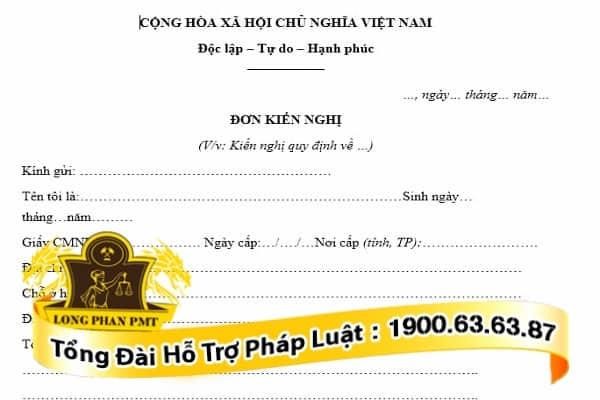Đơn Kiến Nghị Là Gì? Gallery 2