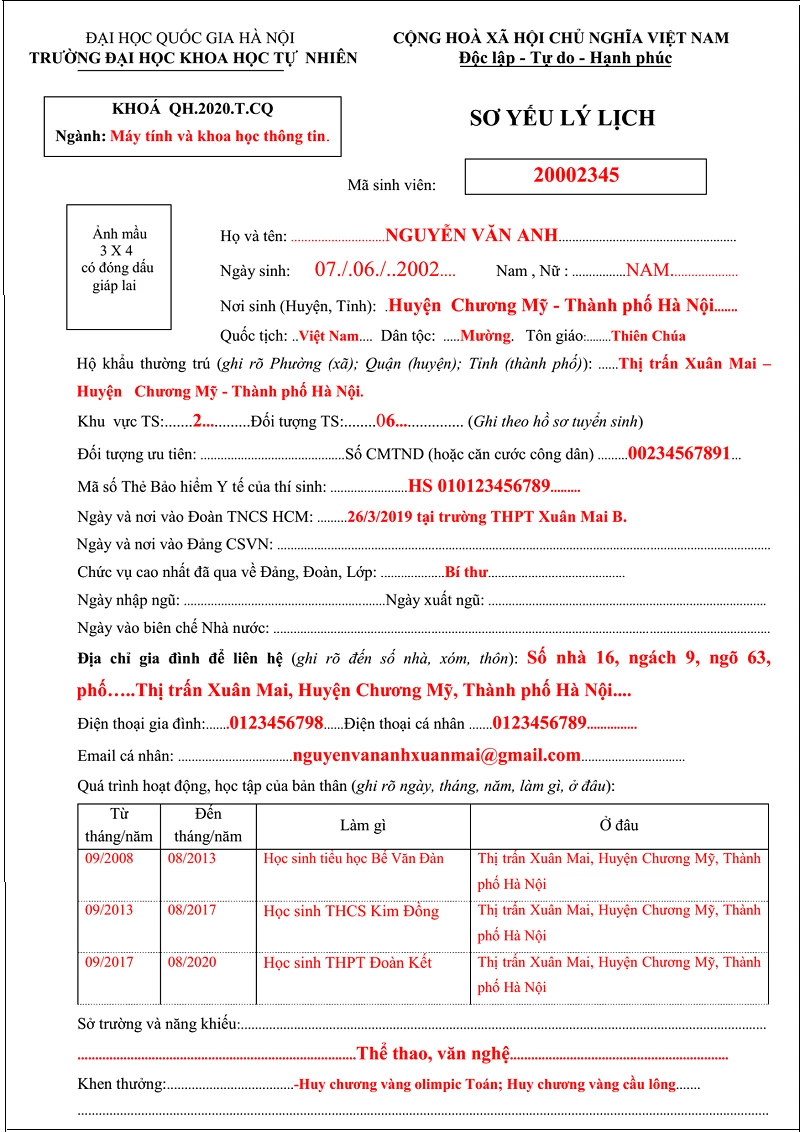 Cách Viết Hồ Sơ Xin Việc Theo Mẫu Có Sẵn