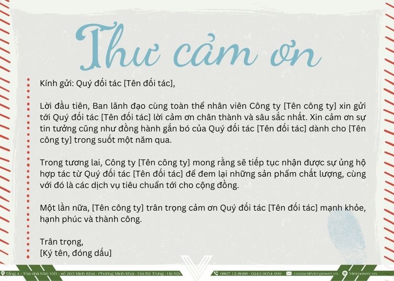 Thư cảm ơn người đã giúp đỡ mình Gallery 1