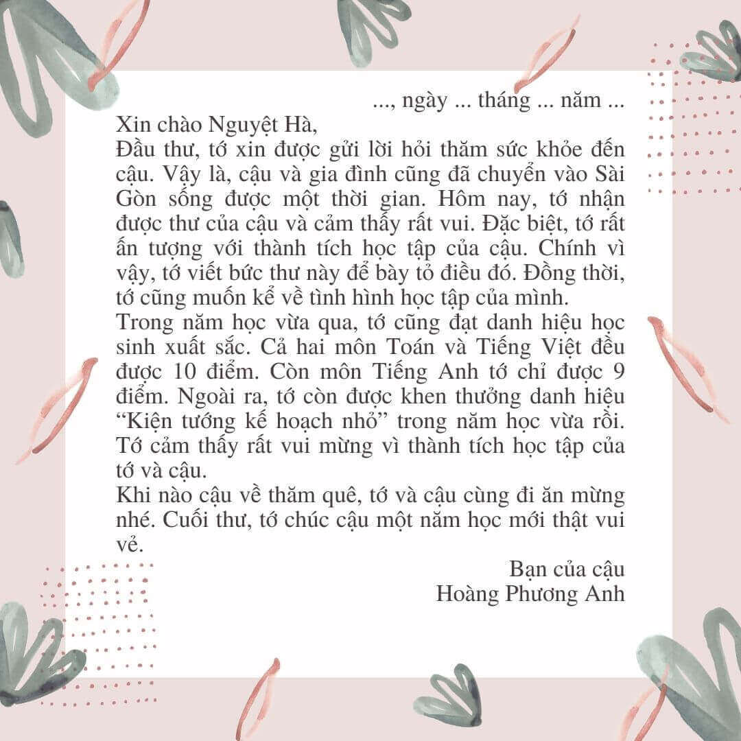 Cách Viết Một Bức Thư Cho Bạn