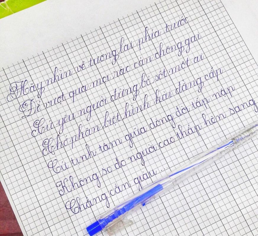 Cách Viết Nét Thanh Nét Đậm Bằng Bút Bi