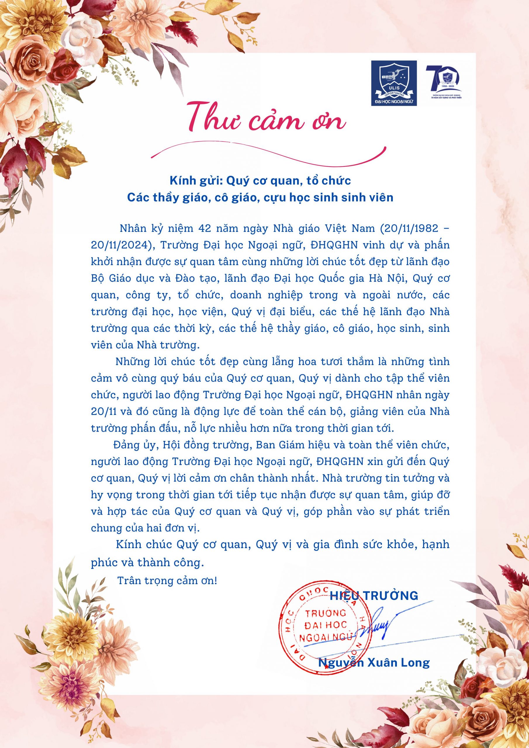 Cách Viết Thư Cảm Ơn Thầy Cô