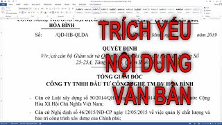 Trích yếu văn bản là gì? Gallery 2