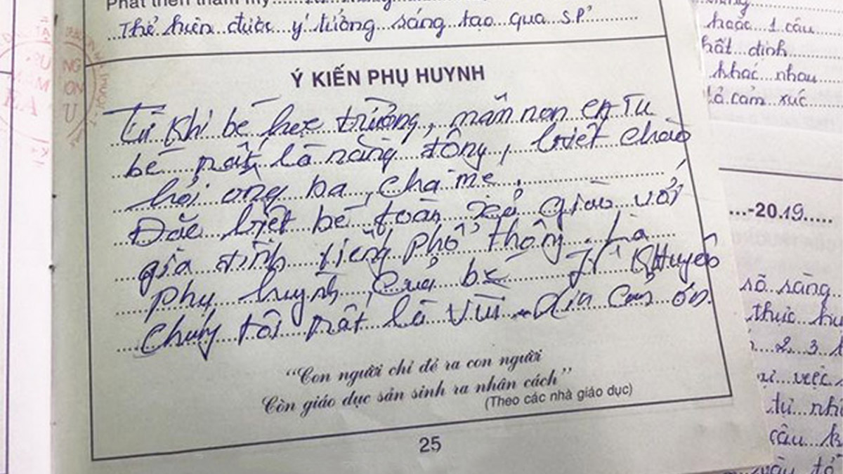 Cách Viết Ý Kiến Phụ Huynh Trong Sổ Liên Lạc