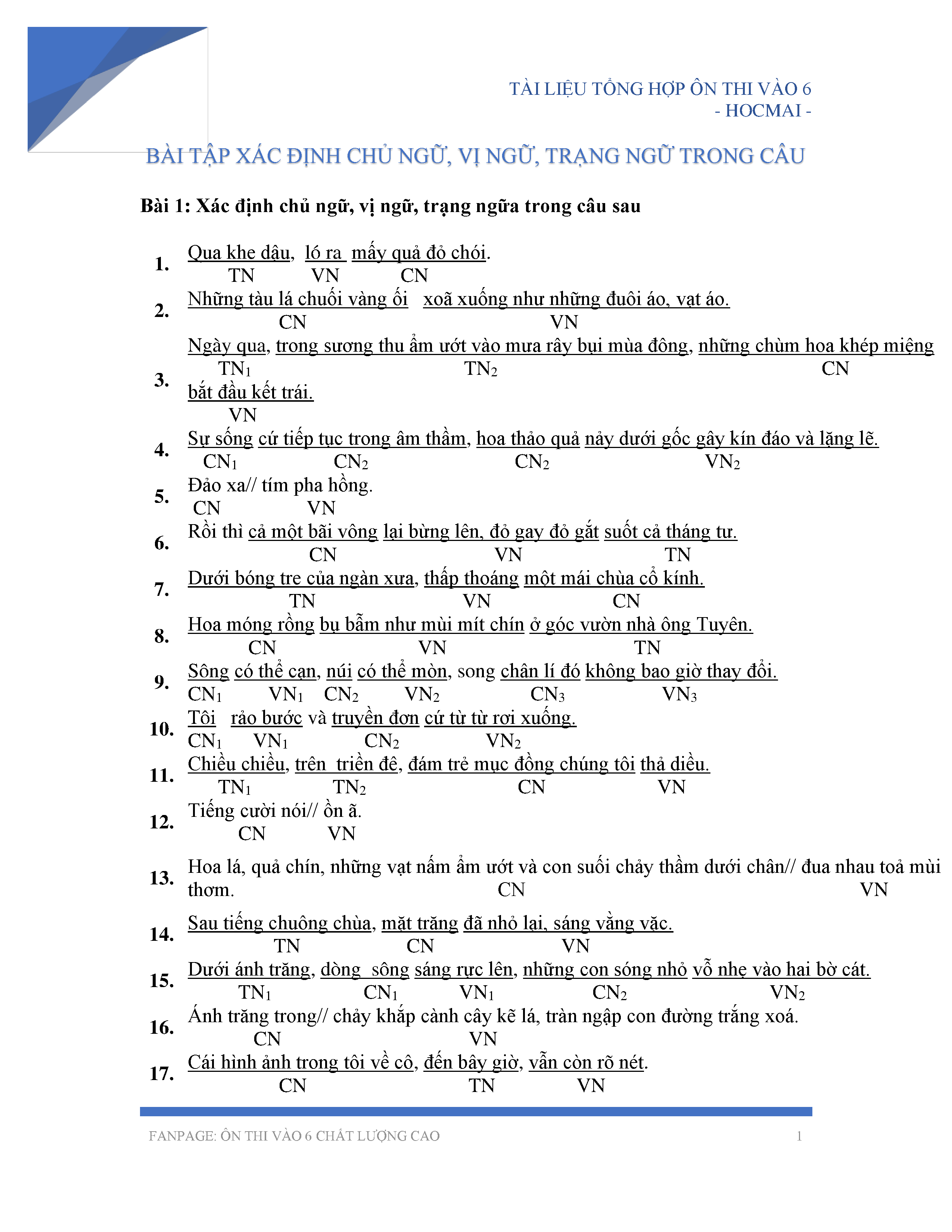 Cách Xác Định Trạng Ngữ