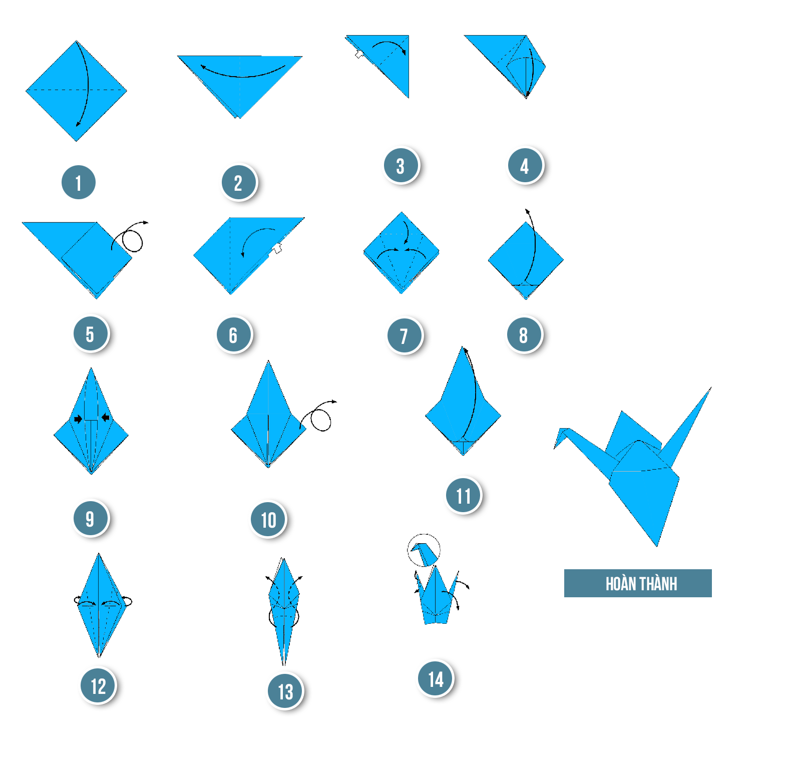 Cách Xếp Con Hạc