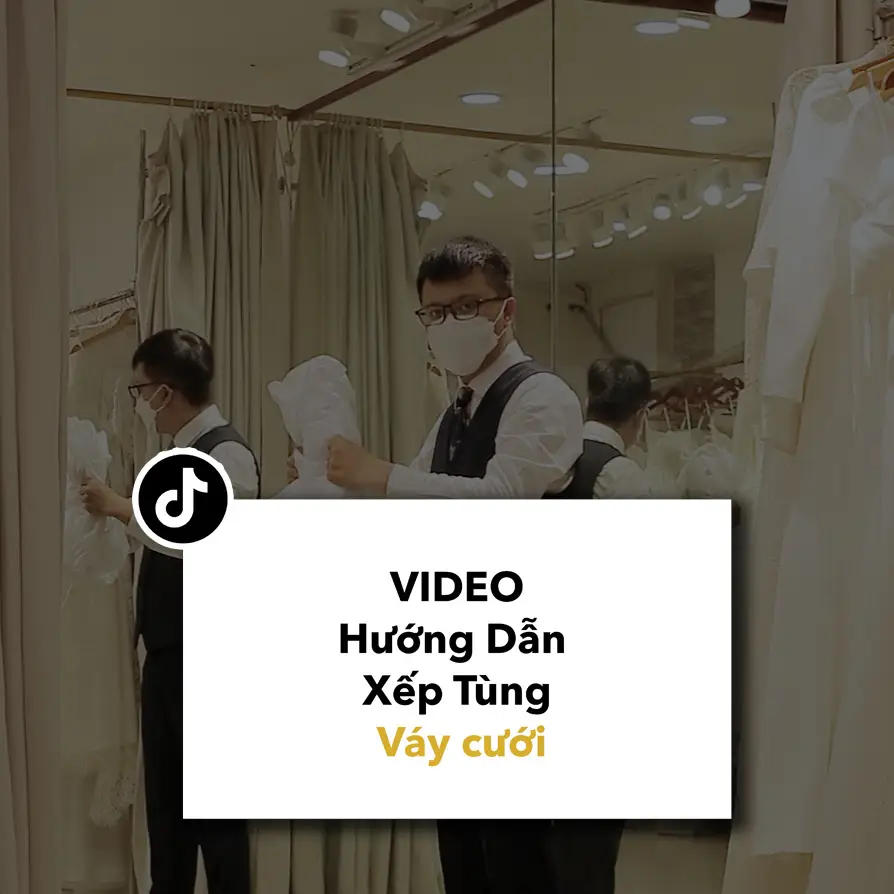 Cách Xếp Tùng Váy Cưới