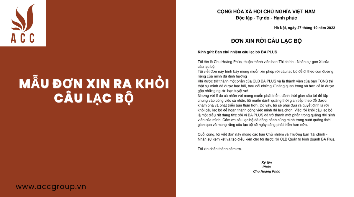 Cách Xin Out Câu Lạc Bộ Hiệu Quả và Lịch Sự
